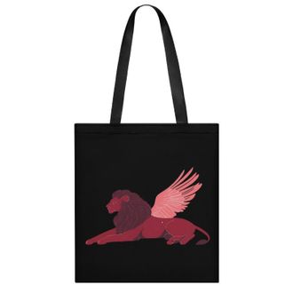 Generic Greek Vintage Lion with Wings Womens Tote Casual Shopping Bag Lightweight Shoulder Bags Hobos Handbag for Work Travel Daily 35x40cm