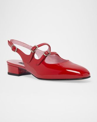 Carel Peche Mary Jane Slingback Ballerina Pumps