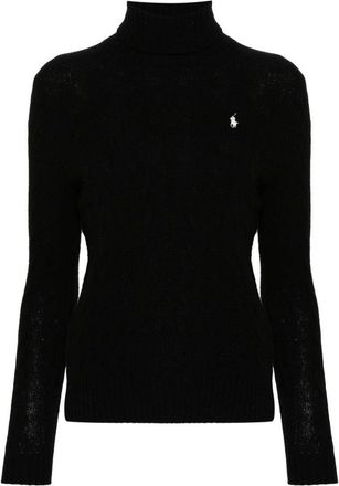 Polo Ralph Lauren Cable Knit Black Turtleneck Sweater