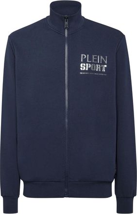 Plein Sport Jogging Jacket Tiger - Heren - Sportshirts - Blauw - 2XL - Katoen - Fitness
