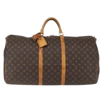 Louis Vuitton Pre-owned Weekend Bags, unisex, Brown, Size: ONE SIZE Pre-owned Canvas Weekend Bag