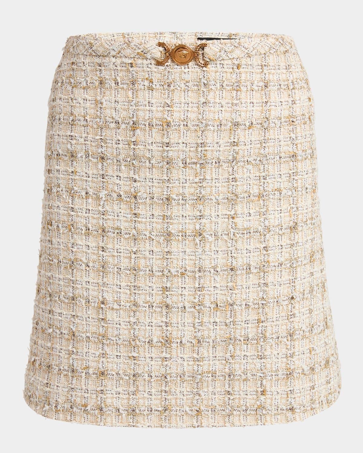 ミニスカート VERSACE Women Mini Skirts 10008291A04236 5B000 GOLD Versace Barocco Print Miniskirt | italist