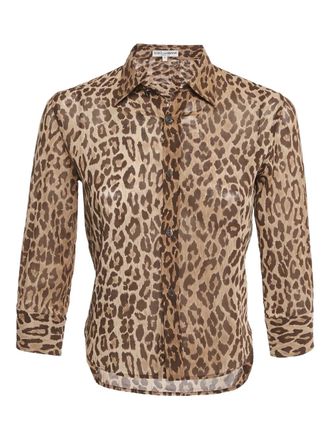Dolce & Gabbana leopard-print buttoned shirt - Neutrals