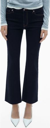 Mango Sienna Crop Flare Jeans in Open Blue at Nordstrom, Size 2