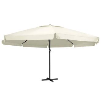 Berkfield Home Outdoor Parasol with Aluminium Pole 600 cm Sand White