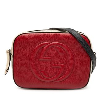 Gucci Tweedehands Kleine Tricolor Leren Soho Disco Crossbody