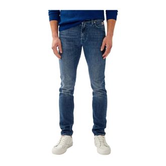 Roy Rogers Slim Fit Jeans, male, Blue, W40, Slim Fit Blue Denim Trousers