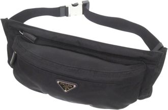 Prada Black Nylon Fanny Pack Sling Bag (Pre-Owned)