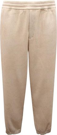 Armani Fluwelen Jogger Broek met Koord - Heren - Sweatpants - Wit - L - Broeken