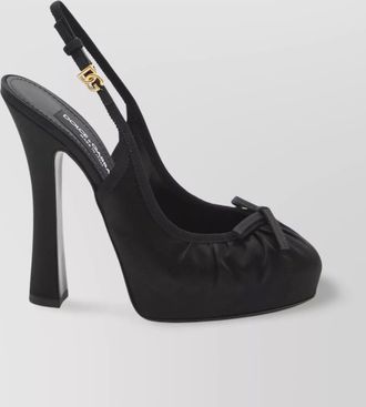 Dolce & Gabbana satin slingback platform shoes