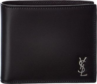 Saint Laurent Tiny Monogram Leather Bifold Wallet