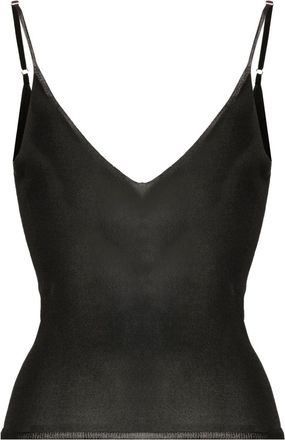 Jacquemus La Maille V-neck tank top - women - Viscose/Polyamide - 36 - Black