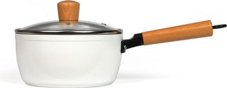 Livoo Livoo Mep132w Casserole Poign&eacute;e En Bois Int&eacute;rieur Antiadh&eacute;sif Diam&egrave;tre 18 Cm