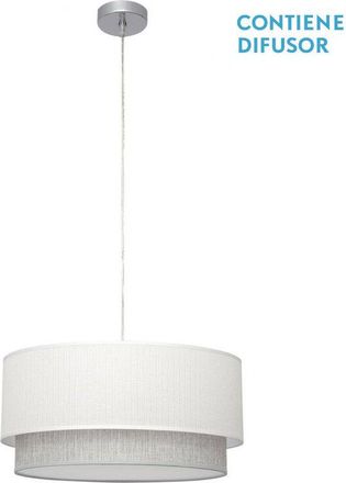Fabrilamp Colgante Kenya 3xe27 Blanco/gris Reg.50d