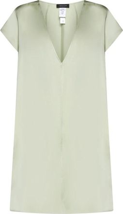 Fabiana Filippi Mintgroene Top - Dames - Blouses - Groen - 2XS - Satijn - Overhemden