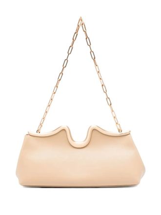Cult Gaia Valma curved-frame chain clutch - Neutrals