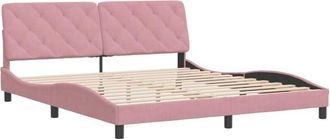 vidaXL Estructura De Cama Sin Colch&oacute;n Terciopelo Rosa 180x200 Cm Vidaxl
