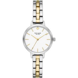 Kate Spade New York womens 3-hand two-tone bracelet watch, 30mm in Silver at Nordstrom Rack