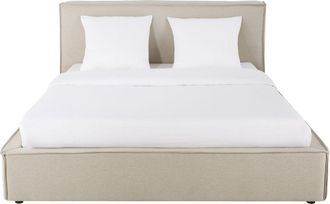 Maisons du monde Cama de tela beige 160x200 cm