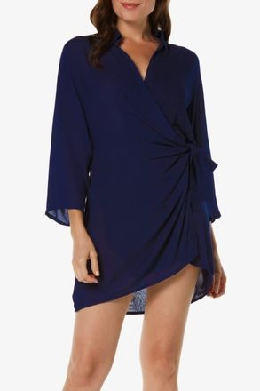 Helen Jon Monaco Wrap Dress in Navy at Nordstrom, Size Medium