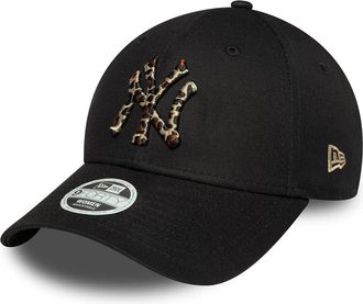 New Era Unisex Baseball Cap 9forty Leopard Infill Black Cotton Hat
