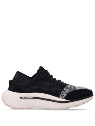 Yohji Yamamoto Qisan knitted low-top sneakers - Black