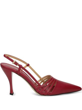 Michael Michael Kors Pumps Haisley a punta con cinturino posteriore 80mm - Rosso