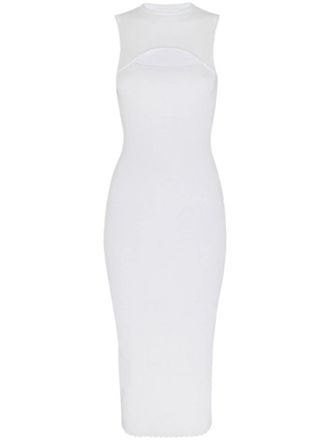 Victoria Beckham Uitgesneden midi-jurk - Wit