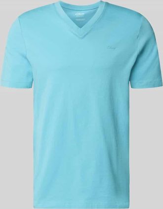 s.Oliver Red Label Regular Fit T-Shirt aus reiner Baumwolle in Tuerkis, Gr&ouml;&szlig;e 3XL