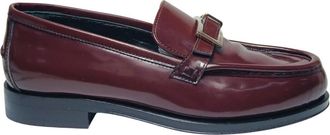 Sergio Rossi Mocassins Leer - Dames - Loafers - Rood - 37 EU - Leer - Schoenen