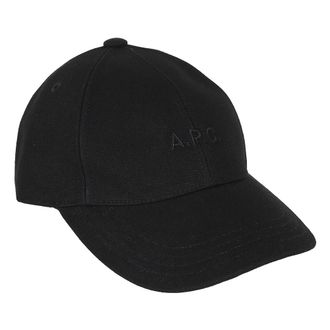 A.P.C. Hat with embroidered logo - male - A.P.C. - Hats & Caps - Black - 54 CM - Accessories