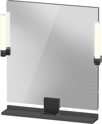 Duravit Duravit - Espejo Sivida, Negro Diamante Mate, 650x36x650mm, Luz