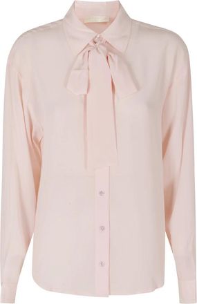 Ulla Johnson Lise Lange Mouw Zijde Blouse - Dames - Blouses - Roze - S - Overhemden
