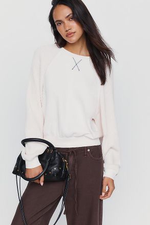 Pilcro Niki Long Sleeve Bubble Sweatshirt