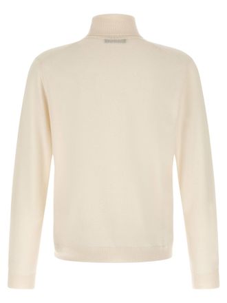 Zanone Virgin Wool Turtleneck Sweater - Cream