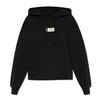 Maison Margiela Sudadera con Logotipo - Sweatshirts & Hoodies - Mujer - Negro - XS