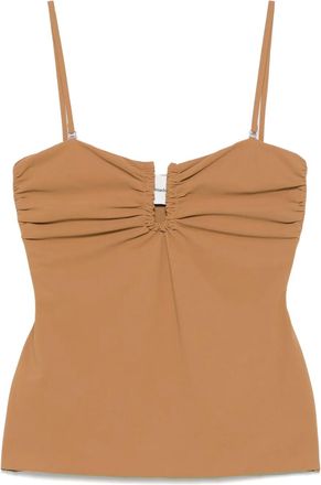 Nanushka Canotta con ruches - Marrone
