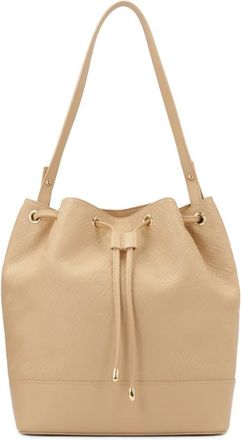 Kazar Tas gemaakt van leer in een uniek patroon - Dames - Schoudertassen - Beige - ONE Size - Leer - Tassen