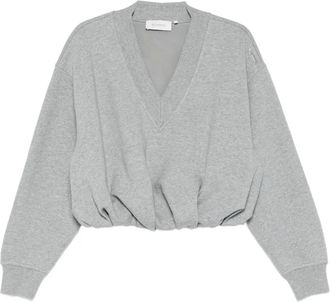 Sportmax Felpa con scollo a V - Grigio