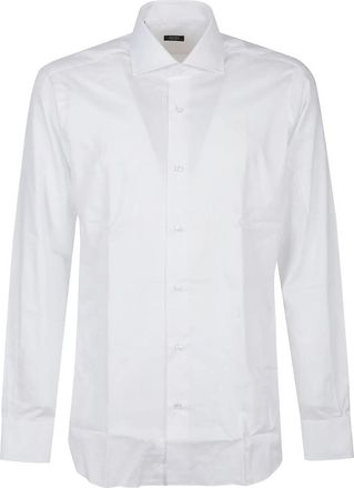 Barba Casual Katoenen Overhemd - Heren - Zakelijke Overhemden - Wit - 2XL - Katoen - Overhemden