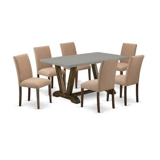 East West Furniture 7-Pc Dining Set