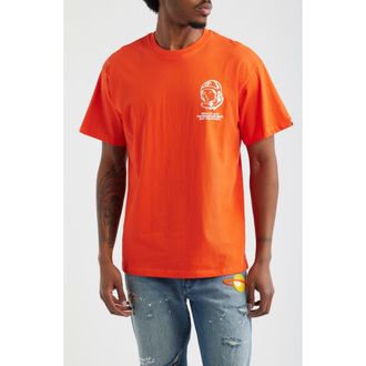 Billionaire Boys Club BB First Class Cotton Graphic T-Shirt in Tangerine Lily at Nordstrom, Size Xx-Large