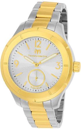 Technomarine MoonSun Silver Dial Two-tone Mens Watch 117028