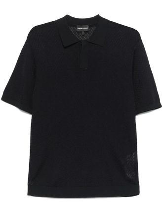 Emporio Armani knitted polo shirt - Blue