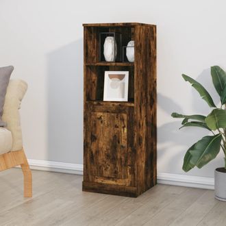 vidaXL Vidaxl - Aparador Alto Madera Contrachapada Roble Humo 36x35,5x103,5 Cm