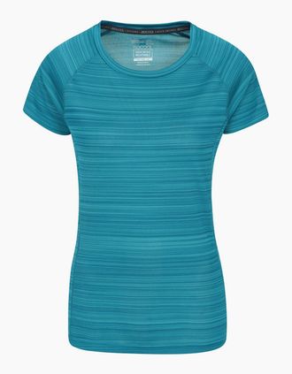 Mountain Warehouse Womens Mountain Warehouse Womens/Ladies Endurance Striped T-Shirt - Blue/Green - Size: 16