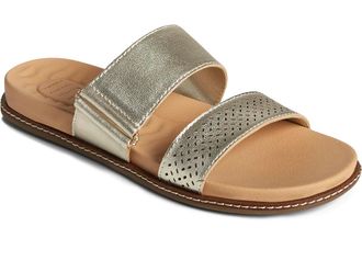 Sperry Top-Sider Waveside Plushwave Slide Womens Shoes Platinum : 6.5 M (B), Leather