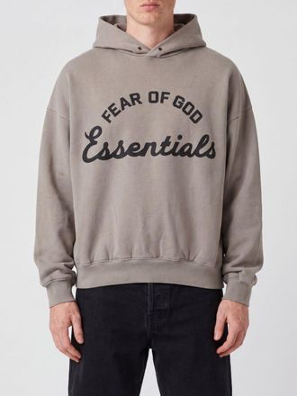 Fear of God Felpa con cappuccio in cotone con logo e spalle cadute