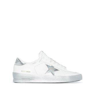Golden Goose Sneakers, female, White, Size: 11 US Stardan Low-Top Sneakers