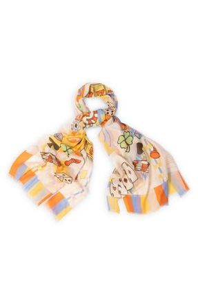 Saachi Lucky Charm Cotton Scarf in Light Pink Multi at Nordstrom Rack